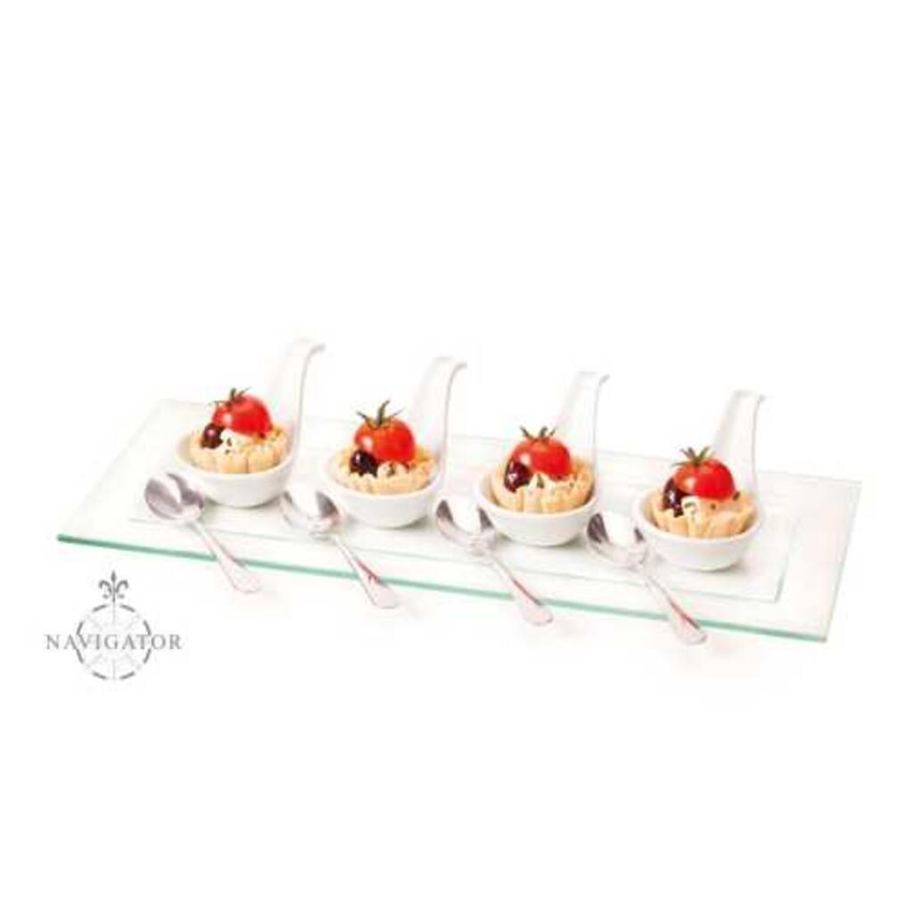 Набор для комплимента 9 предметов (блюдо, емкости с ручкой, ложки) P.L. Proff Cuisine [1]