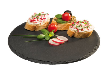 Блюдо для подачи круглое, APS, Slanec, d 28 см, h 1.2 см
