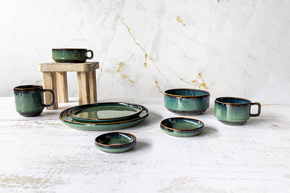 Чашка суповая с ручками 20x15 см h 7 см, JADE