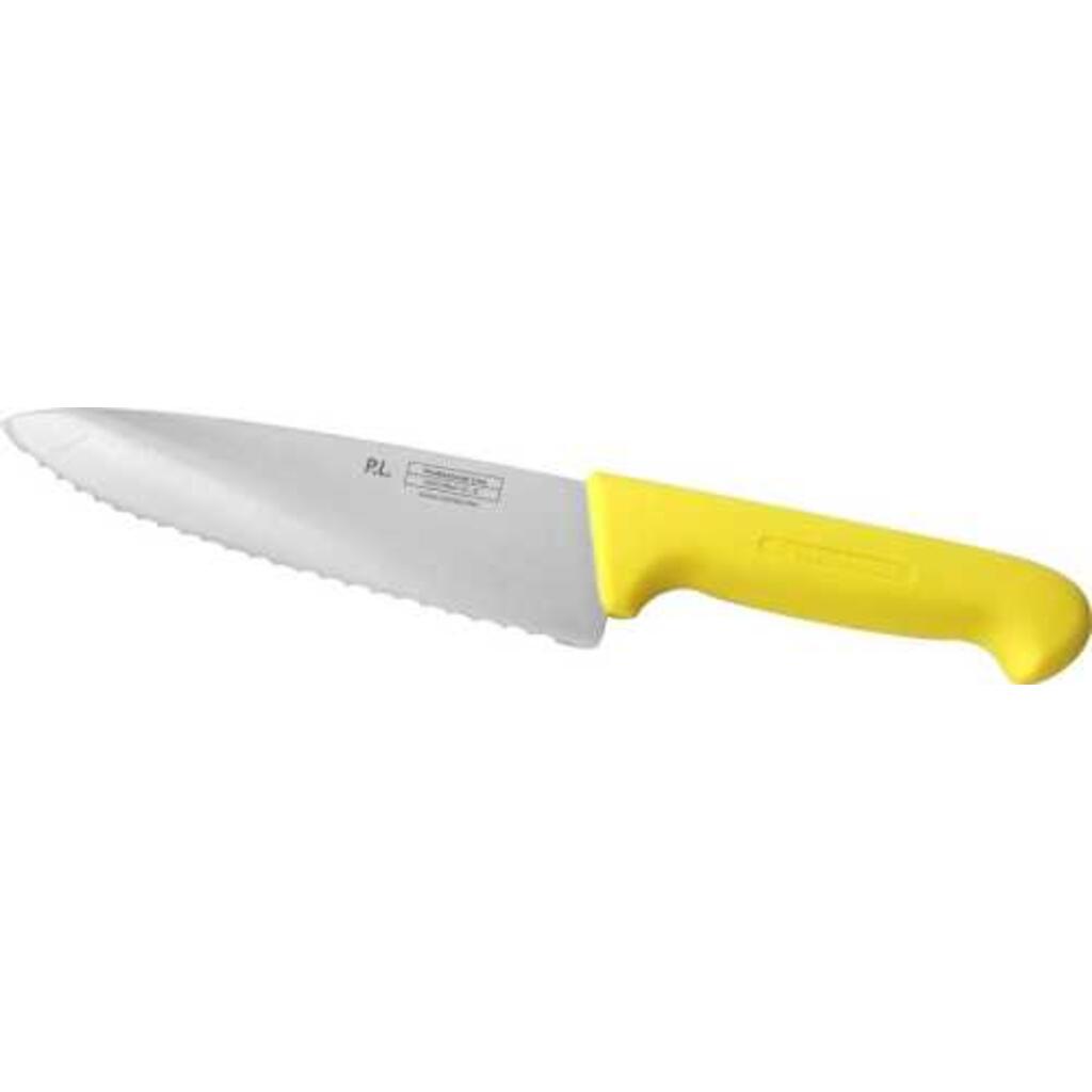 Нож поварской 20 см волнистое лезвие PRO-Line желтая ручка P.L. Proff Cuisine