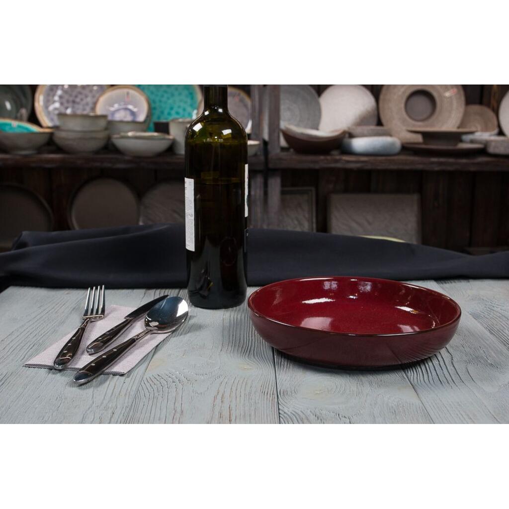 Тарелка с бортом d 21 см h4,5 см Evolution Dark Red P.L. Proff Cuisine [6]