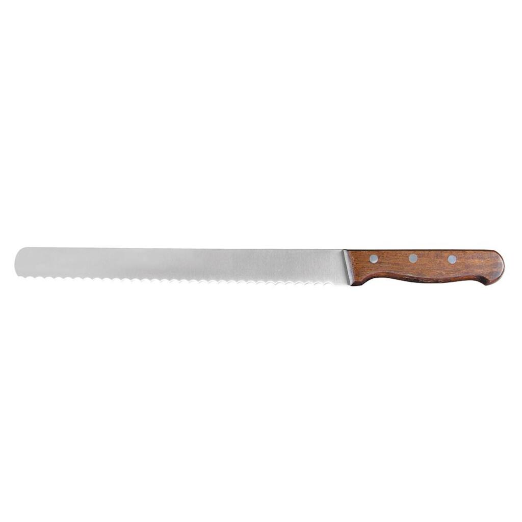 Нож кондитерский 28 см волнистое лезвие Wood деревянная ручка P.L. Proff Cuisine