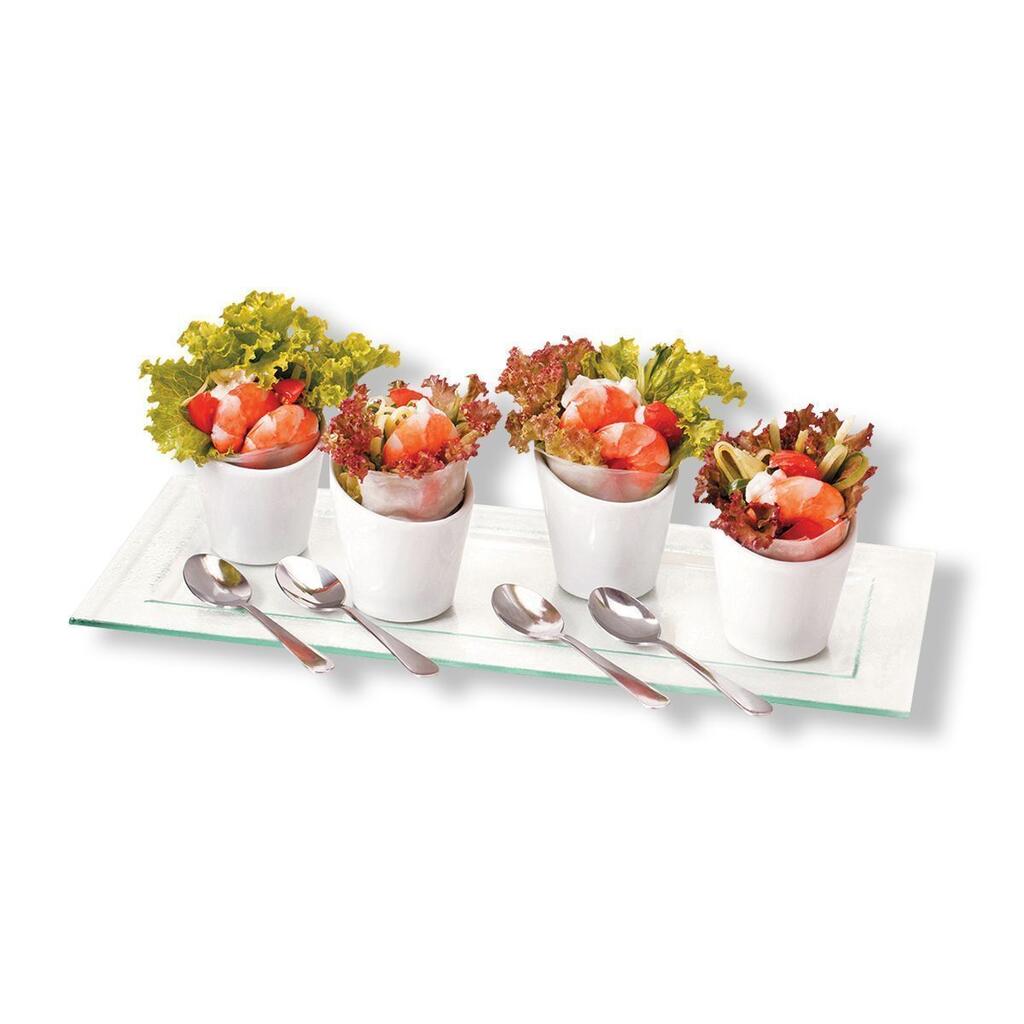 Набор для комплимента 9 предметов (блюдо, емкости, ложки) P.L. Proff Cuisine [1]