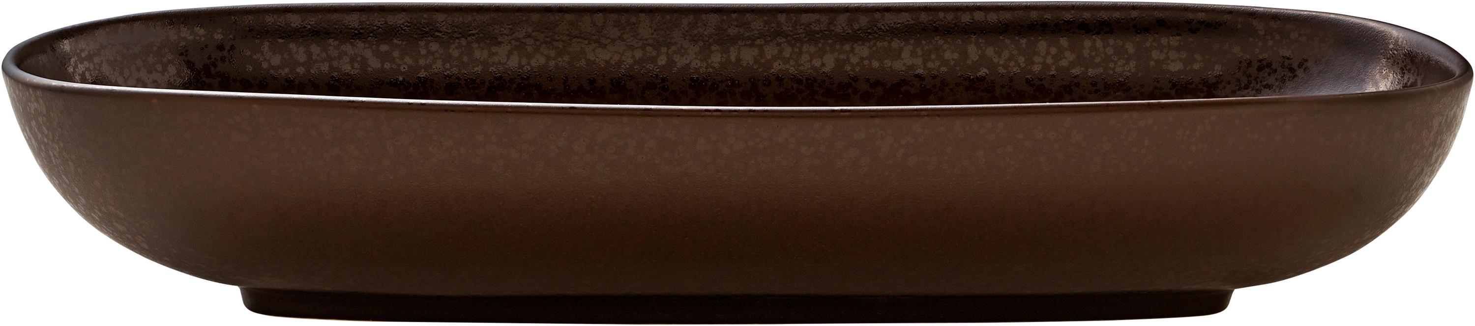 Блюдо овальное глубокое без рима 30x15 см, NIVO MOKKA, World of Colours