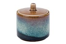 Сахарница с крышкой d 8 см, h 6,7-8,5 см, QUINTANA AMBER
