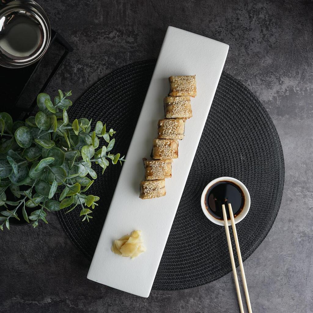 Блюдо прямоугольное P.L. Proff Cuisine White Matt Panasia 41*10 см h4 см