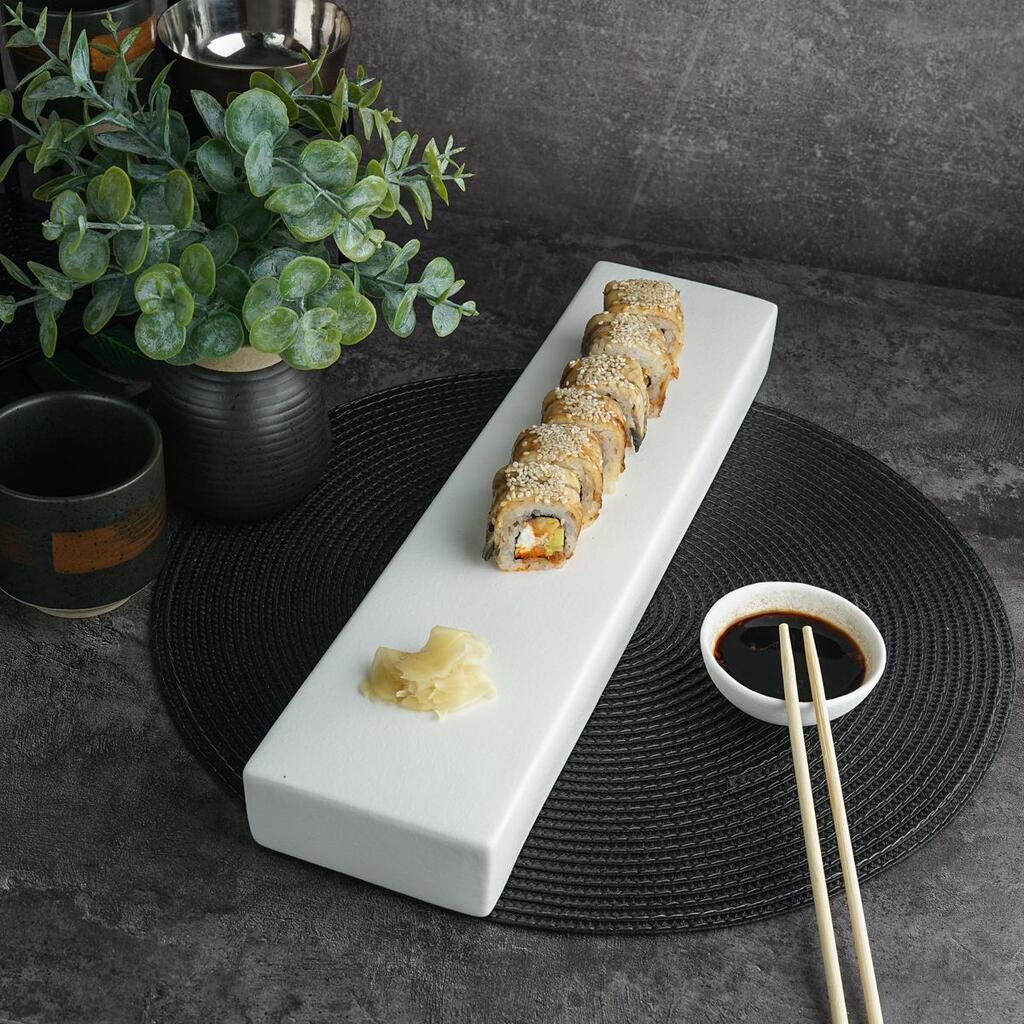Блюдо прямоугольное P.L. Proff Cuisine White Matt Panasia 41*10 см h4 см