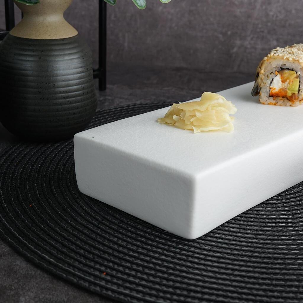 Блюдо прямоугольное P.L. Proff Cuisine White Matt Panasia 41*10 см h4 см