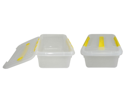 Контейнер для продуктов прямоуг. 6,0 л. 30*23*12 см. с ручкой, с желтым зажимом MGprof /1/12/