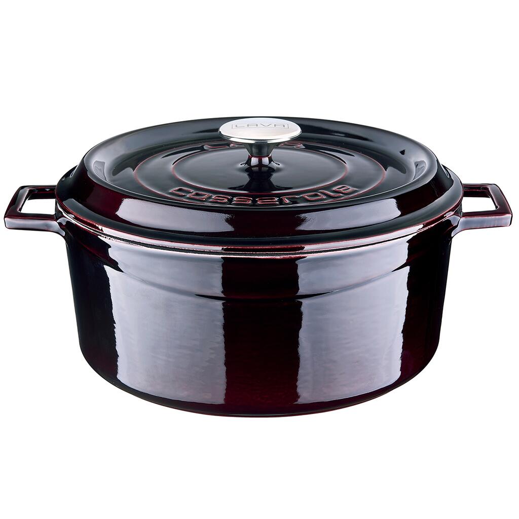 Кастрюля 6,7 л, d 28 см, h 13,5 см чугун с крышкой ИНДУКЦИЯ Majolica Mor LAVA