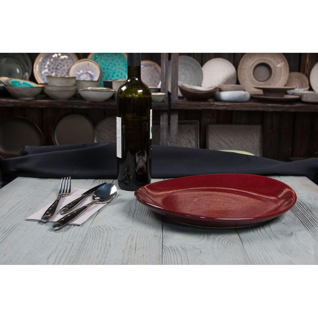 Блюдо овальное 30*26,5*2,8 см Evolution Dark Red P.L. Proff Cuisine [1]