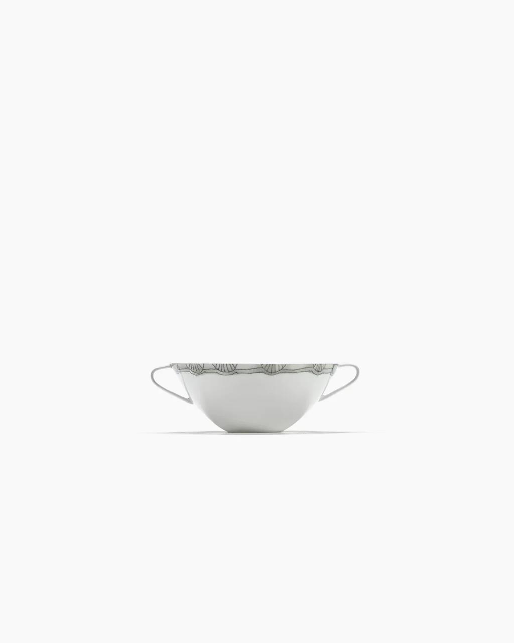 Чашка суповая с 2 ручками 350 мл Mirtillo Tea Midnight Flowers