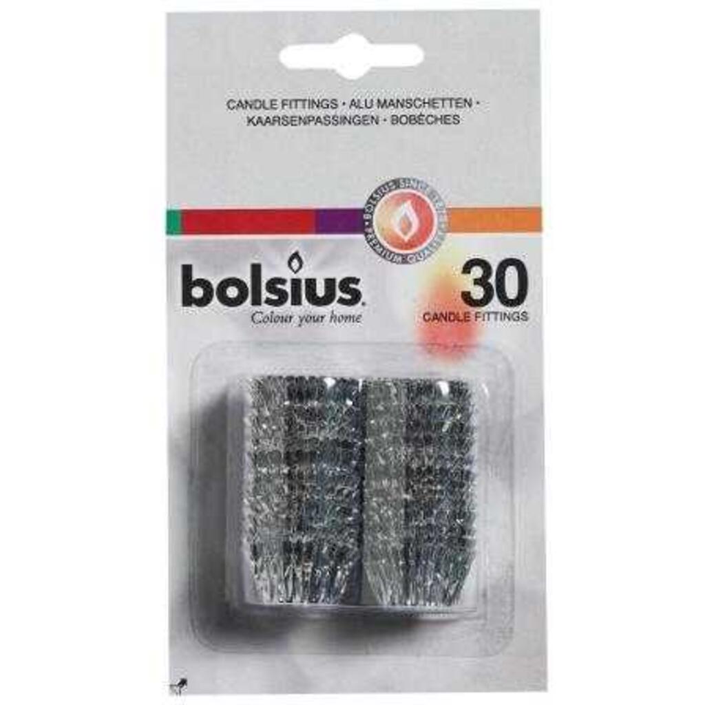 Подставки Bolsius фольгированные для свечей в подсвечниках, 30 шт/уп