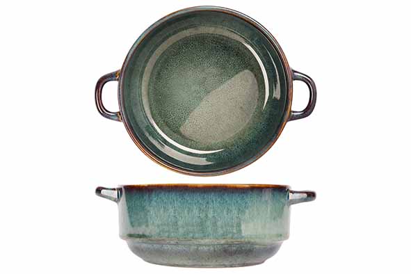 Чашка суповая с ручками 20x15 см h 7 см, JADE