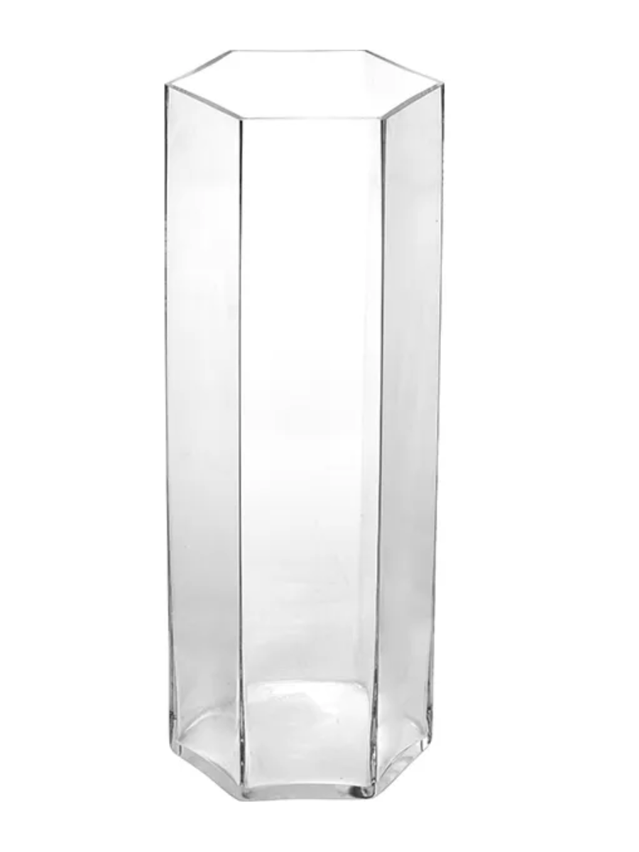 Ваза для цветов шестигранная, Neman, 13 x 42 см