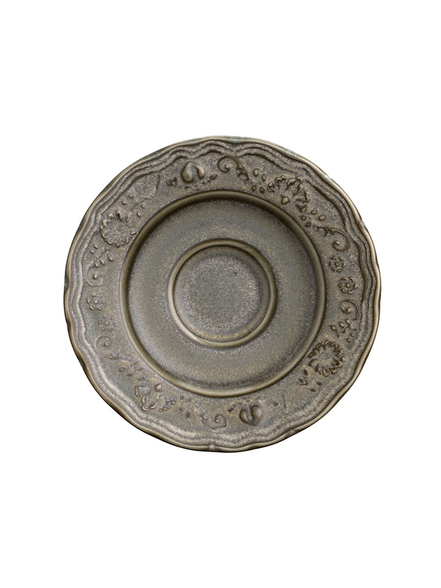 Блюдце волнистый край, Bonna, Ardena, зеленое, 12 см