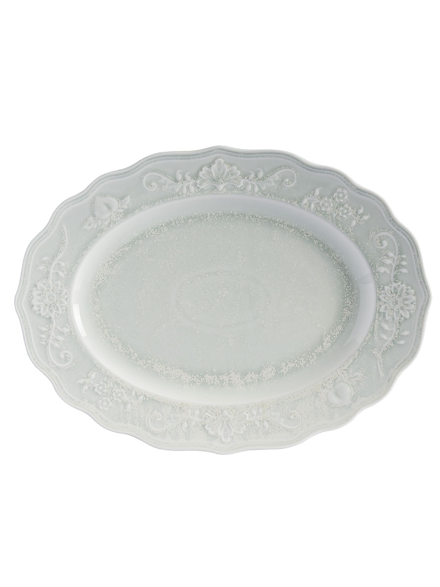 Блюдо овальное волнистый край, Bonna, Ardena, синее, 37 x 27.5 см